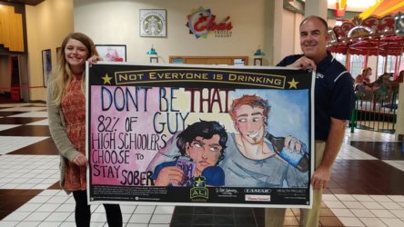 Billboard Poster Contest: Not Everyone Is Drinking - "Don't Be That Guy! 82% Of High Schoolers Choose To Stay Sober.