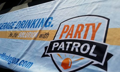 Close up of Party Patrol Logo